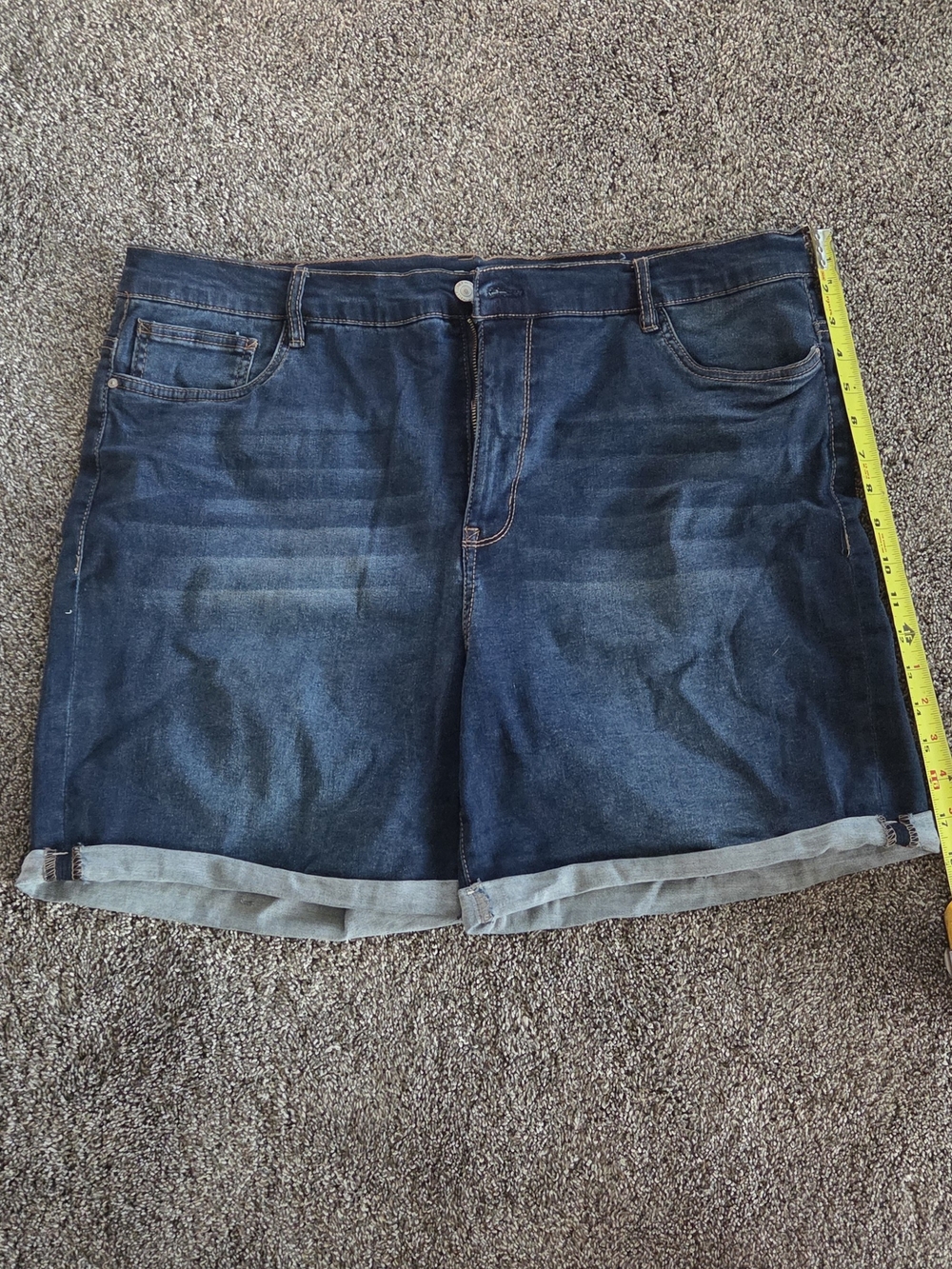 Wallflower Dark Blue Rolled Hem Jean Shorts